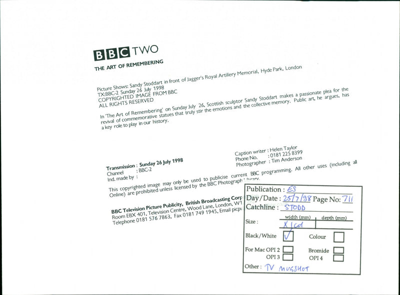 BRITISH IMAGE ROYAL WRITER TELEVISION - Vintage Photograph