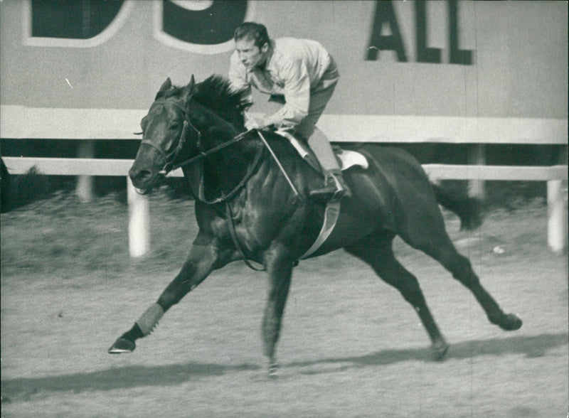Lester Diggot full gallop - Vintage Photograph