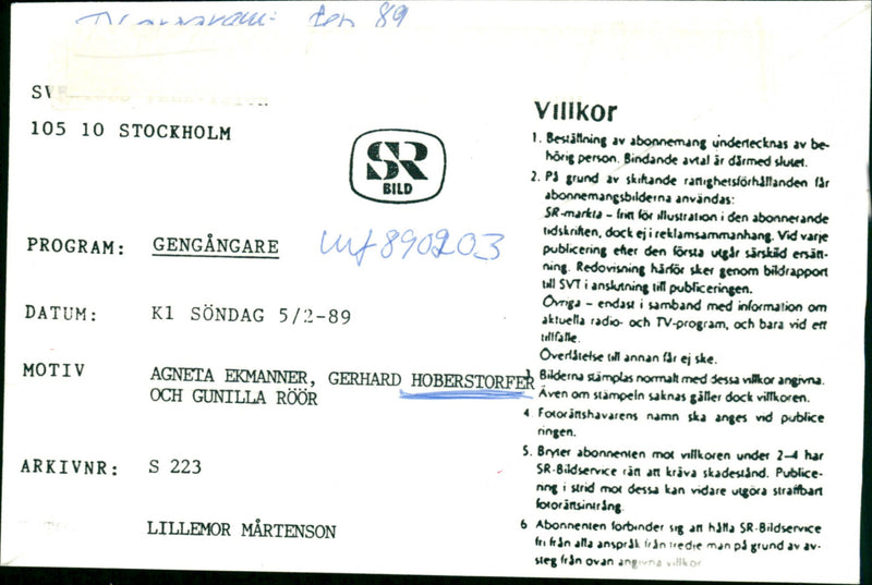 Agneta Ekmanner, Gerhard Hoberstorfer and Gunilla Röör. - Vintage Photograph