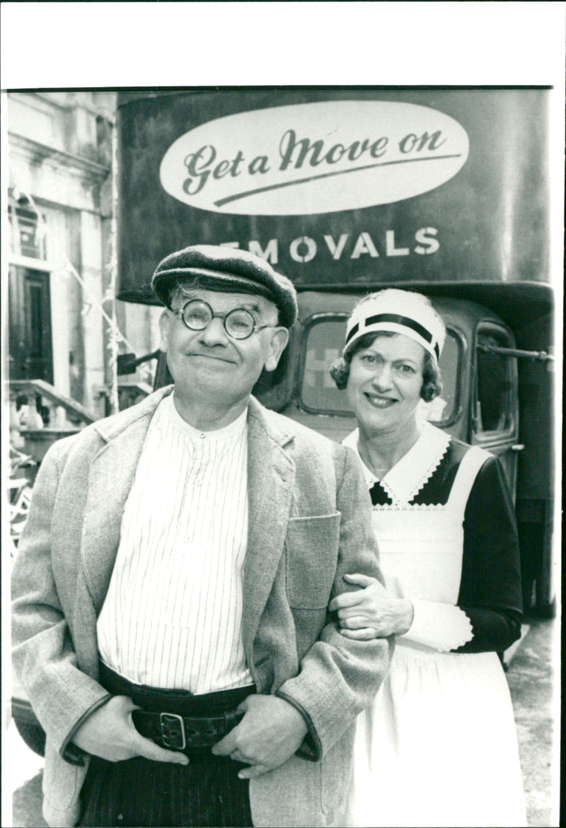 Ronnie Barker and Josephine Tewson on TV Program : Clarence - Vintage Photograph