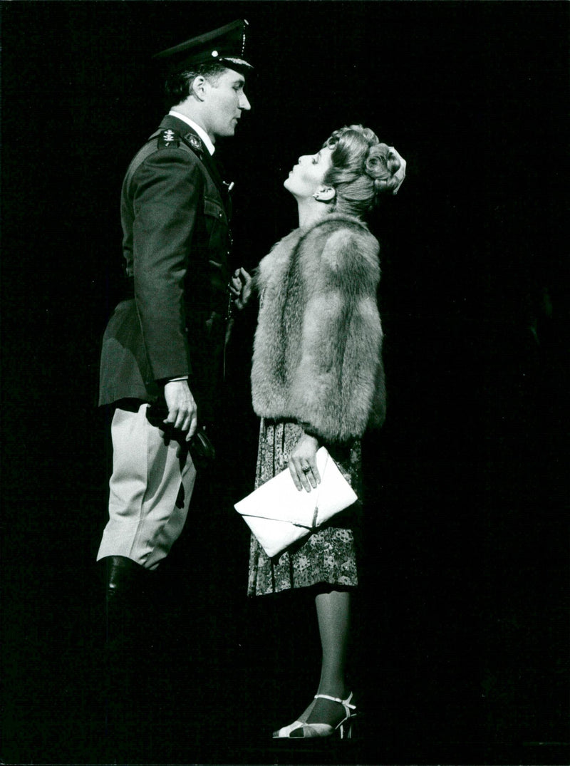 Robb Alton and Jill Geddes in the Broadway musical "Evita" at GÃ¶ta Lejon - Vintage Photograph