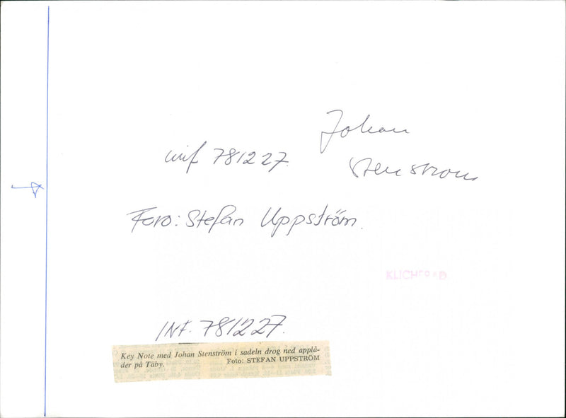 Johan Stenstrom - Vintage Photograph