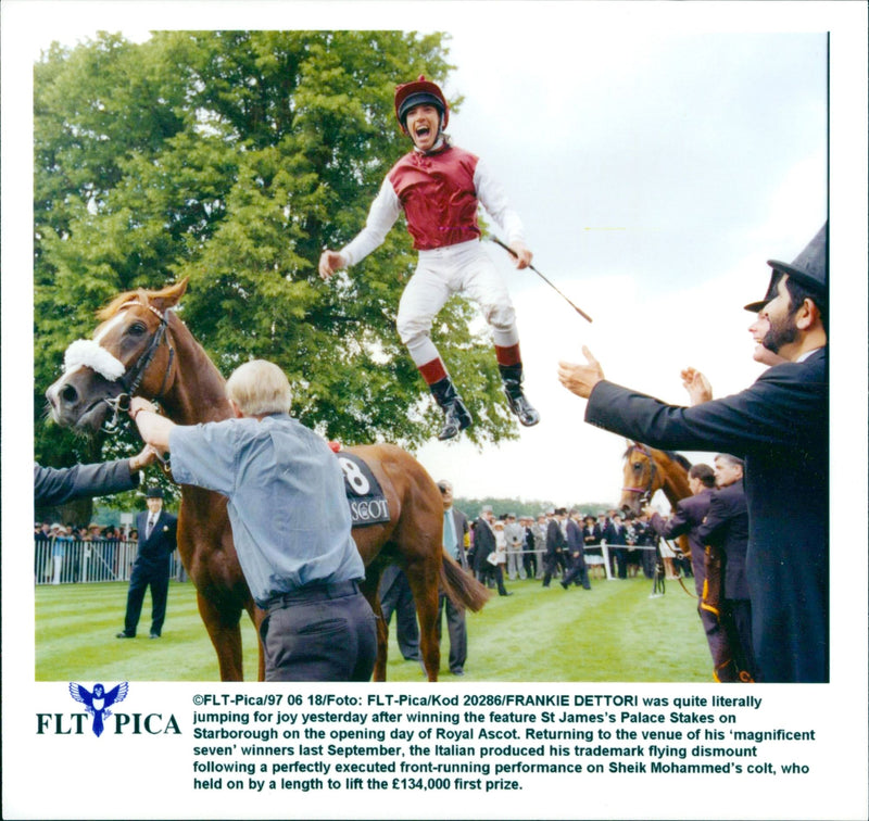 Frankie Dettori. - Vintage Photograph