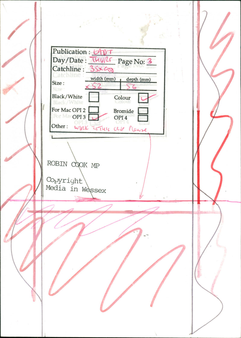 Robin Cook MP - Vintage Photograph