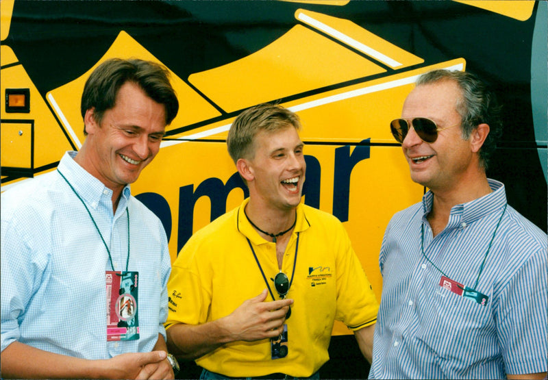 Kenny Brack, King Carl Gustaf and Eje Elgh - Vintage Photograph