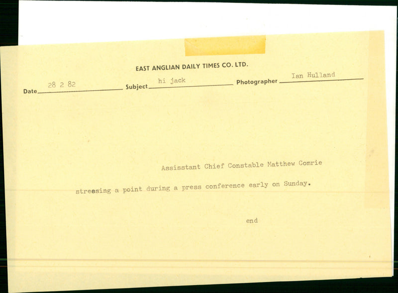 Matthew Comrie - Vintage Photograph