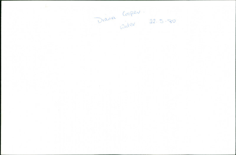 Diana Cooper - Vintage Photograph