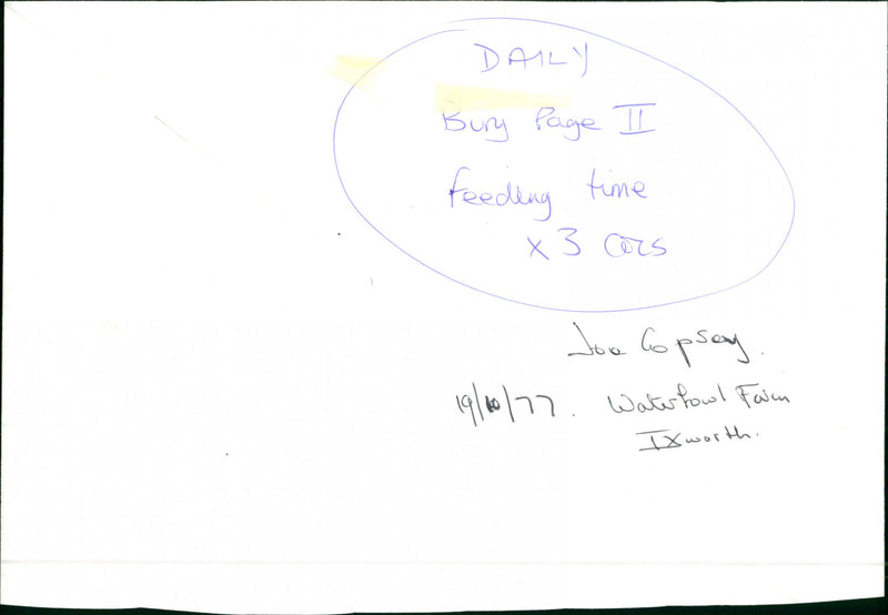 Joe Copsey - Vintage Photograph