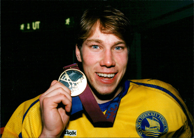 Peter Forsberg after the victory - Vintage Photograph
