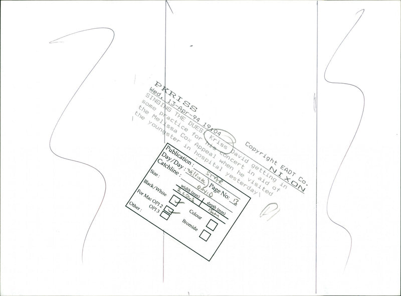 WHITE BLACK CONCERT DAVID - Vintage Photograph