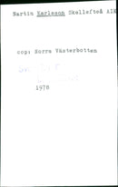 Martin Karlsson. - Vintage Photograph