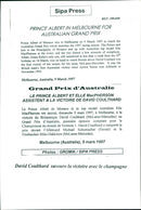 1997 ROTHMANS FEW COMPLICITY UNLI FERRARI BRITISH KING PRESS PRINCE - Vintage Photograph