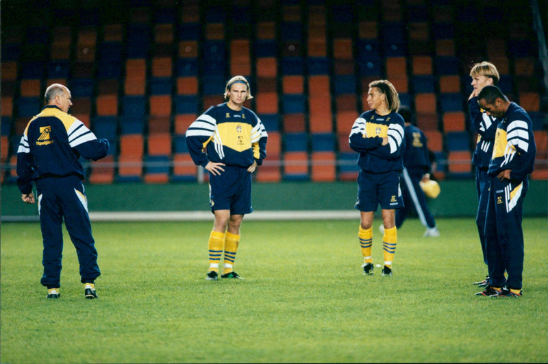 Tommy Svensson, Andreas Andersson, Henrik Larsson, Kenneth Andersson and Martin Dahlin - Vintage Photograph