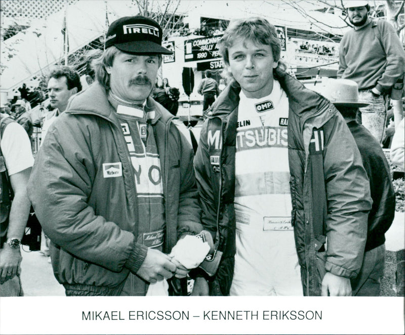 Mikael Ericsson and Kenneth Eriksson, Race Car Driver - Vintage Photograph
