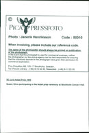 1995 SWEDEN PICA FULLY TEL THEIR HENRIKSSON JANERIK QUEEN CONCERT NOBEL PRIZE - Vintage Photograph