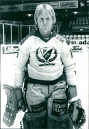 Ice hockey New goalie in Färjestads BK is Hannu Lassila COPYRIGHT PHOTO AGENCY BOX 213 TEL 0451/125 94, 164 14. 154 29. 815 00 PHOTO: 281 01 - Vintage Photograph