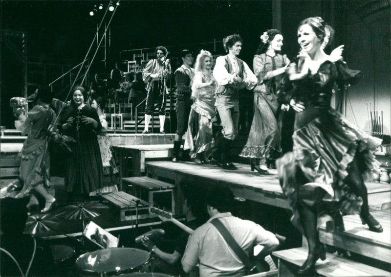 Scene from CANDIDE, musical by Hugh Wheeler after Voltaire's novel - Vintage Photograph