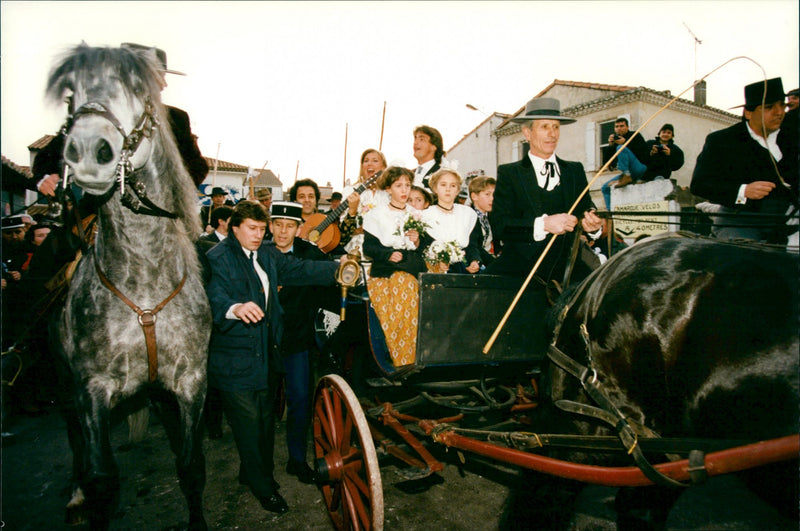 Henri Leconte's Wedding with Marie Sara in Camargue - Vintage Photograph