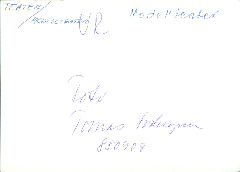 Model Theater. - Vintage Photograph