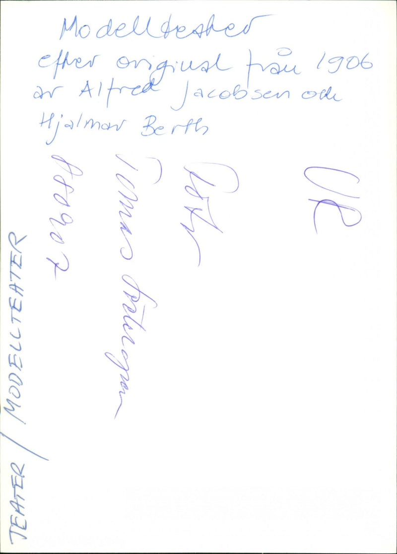 Model Theater. - Vintage Photograph