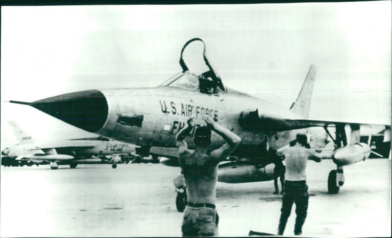 An American F-105 star attack aircraft - Vintage Photograph