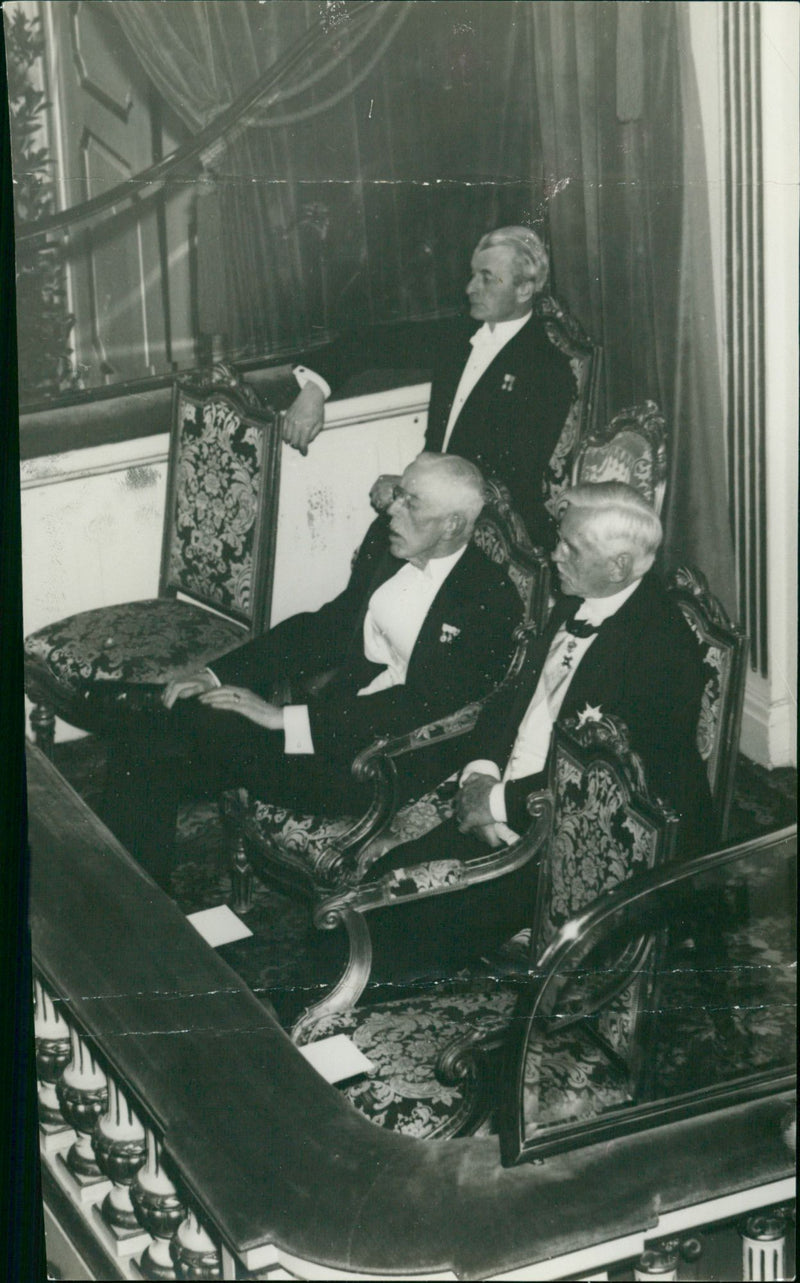 King Gustaf on the celebration of the Musical Academy - Vintage Photograph