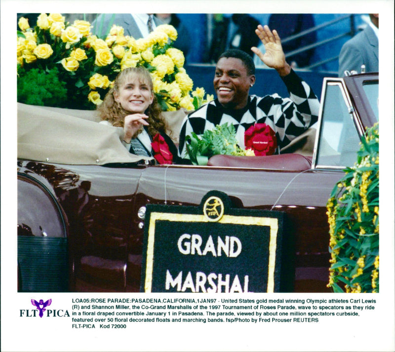 Carl Lewis and Shannon Miller - Vintage Photograph