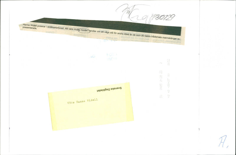 Model, Hannah Widell - Vintage Photograph