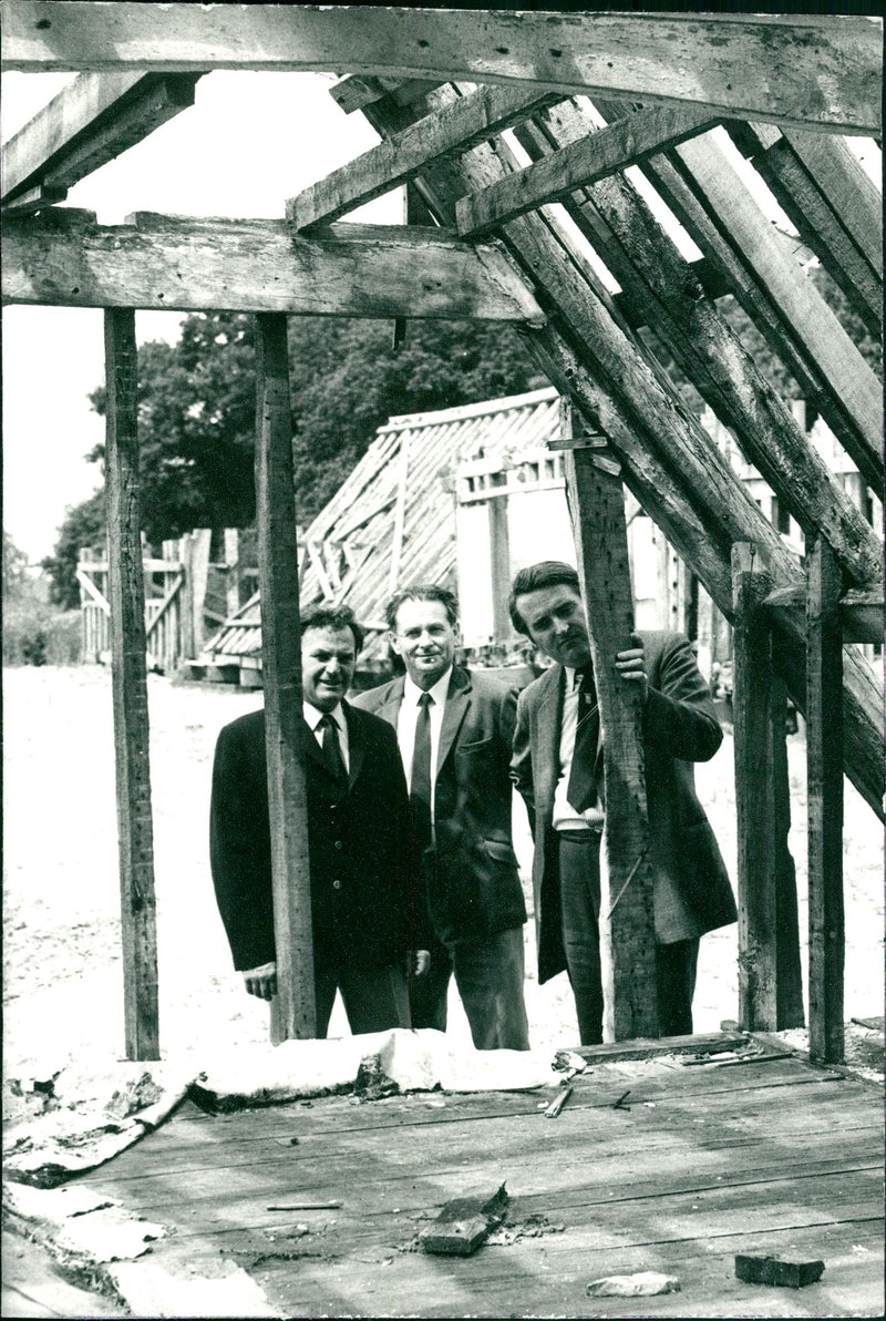 Jan Sniechowski, Bernie Money and Harry Stankiecoicz. - Vintage Photograph