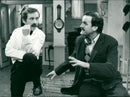 Basil and Manuel in the TV series Pang in the building - Vintage Photograph