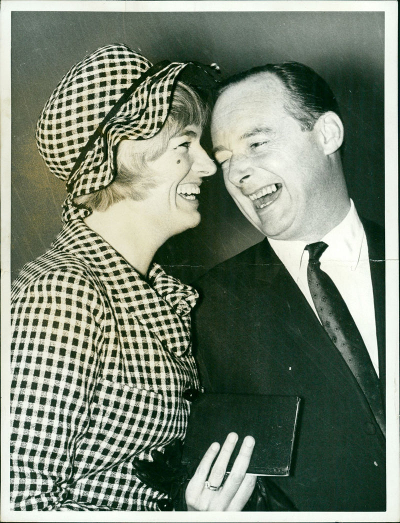 Donald Campbell and his wife, Tonia Bern. - Vintage Photograph