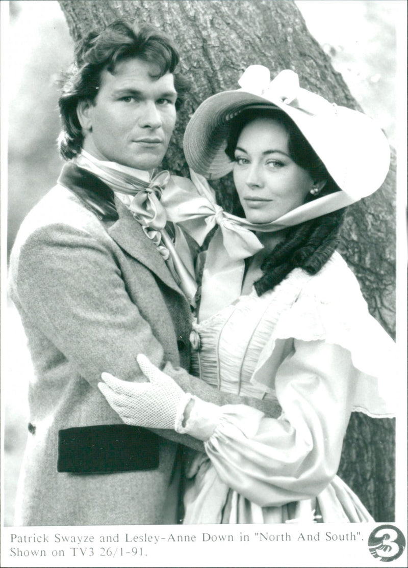 Patrick Swayze and Lesley-Anne Down in "North and South" - Vintage Photograph