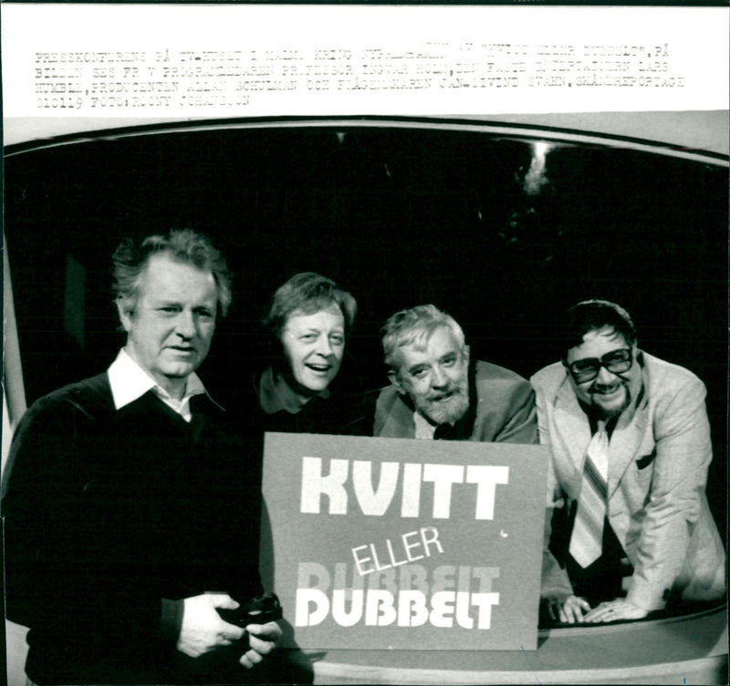 TV Program, Kvitt Eller Dubbelt - Vintage Photograph