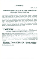 Princess Diana wax figure in the Madame Tussaud's wax museum - Vintage Photograph