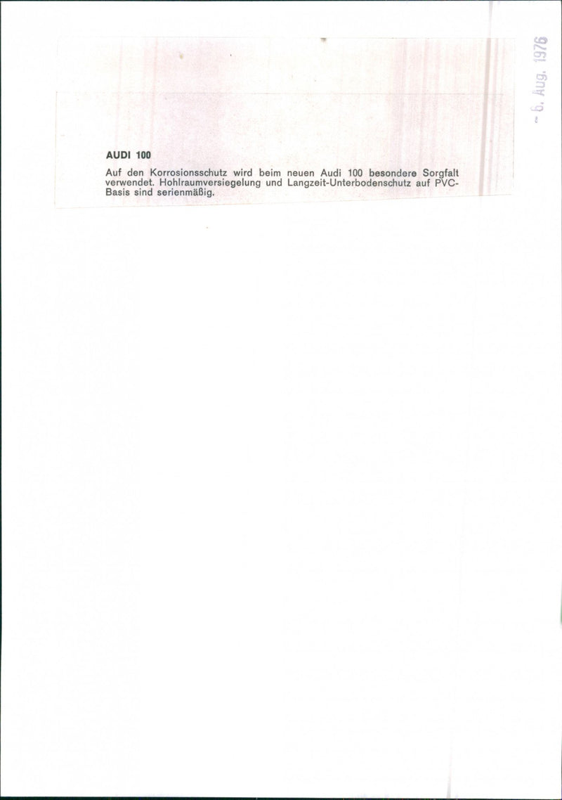 Audi 100 - Vintage Photograph