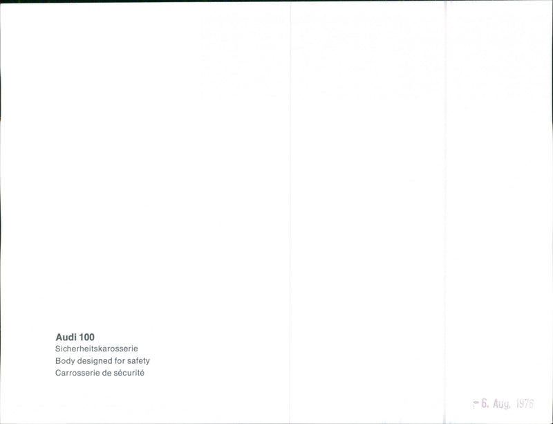 Audi 100 - Vintage Photograph