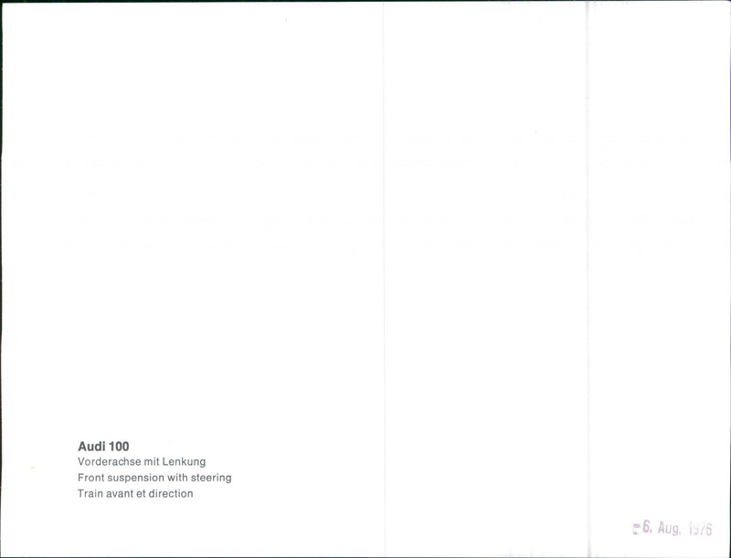 Audi 100 - Vintage Photograph