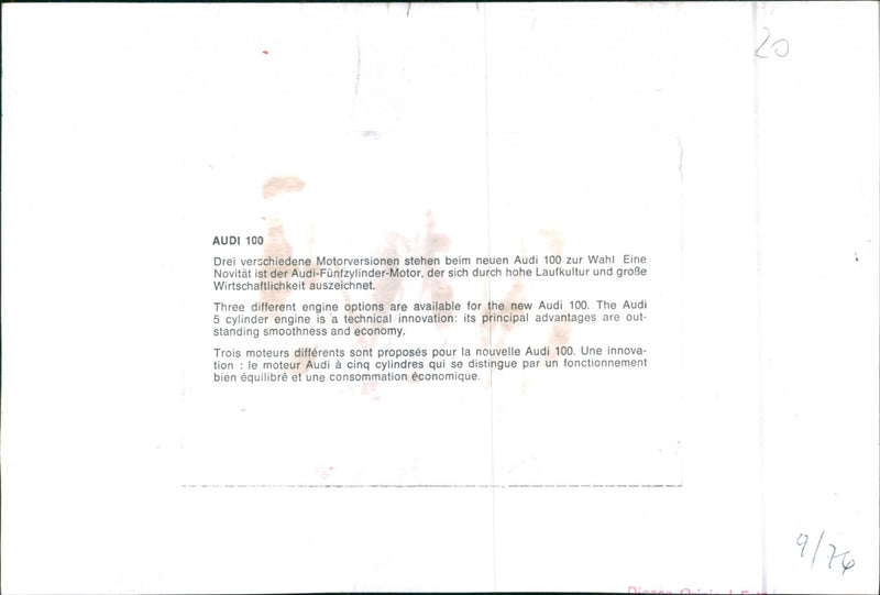 Audi 100 - Vintage Photograph