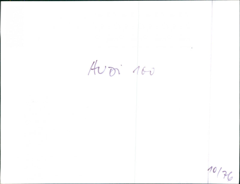 Audi 100 - Vintage Photograph