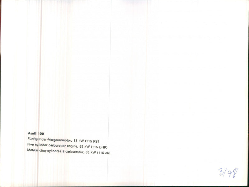 Audi 100 - Vintage Photograph