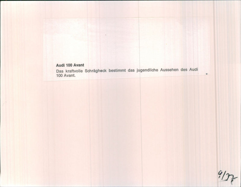 Audi 100 Avant - Vintage Photograph