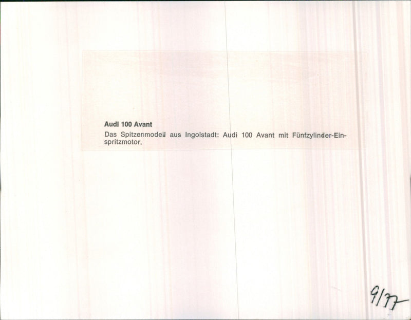 Audi 100 Avant - Vintage Photograph