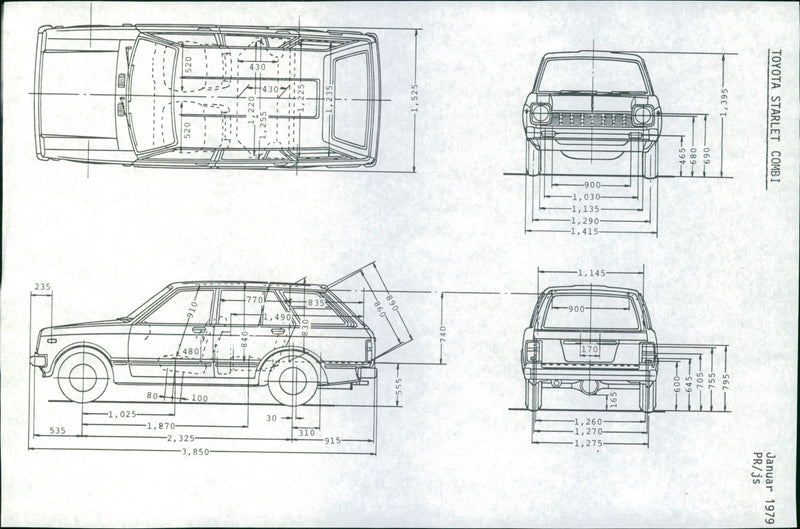 Toyota Starlet Combi. - Vintage Photograph