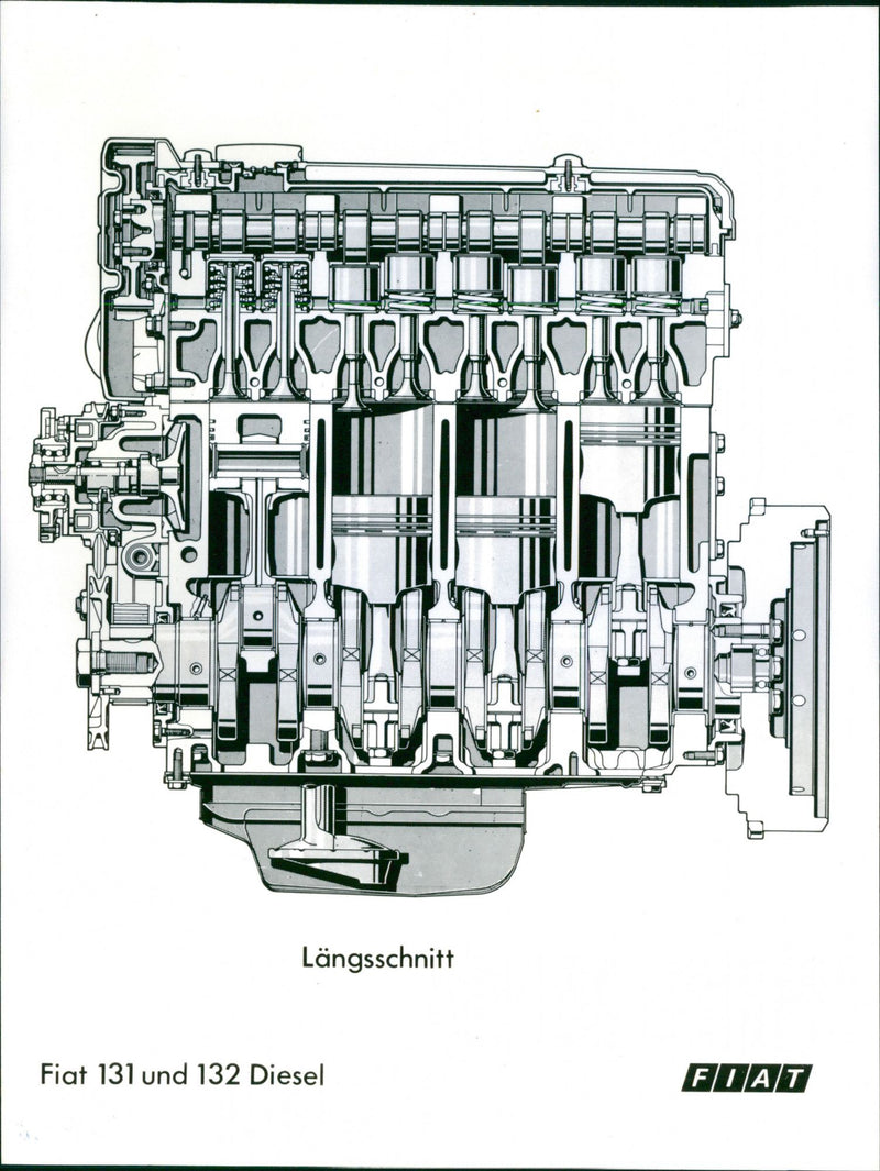 Fiat 131 and 132 Diesel. - Vintage Photograph