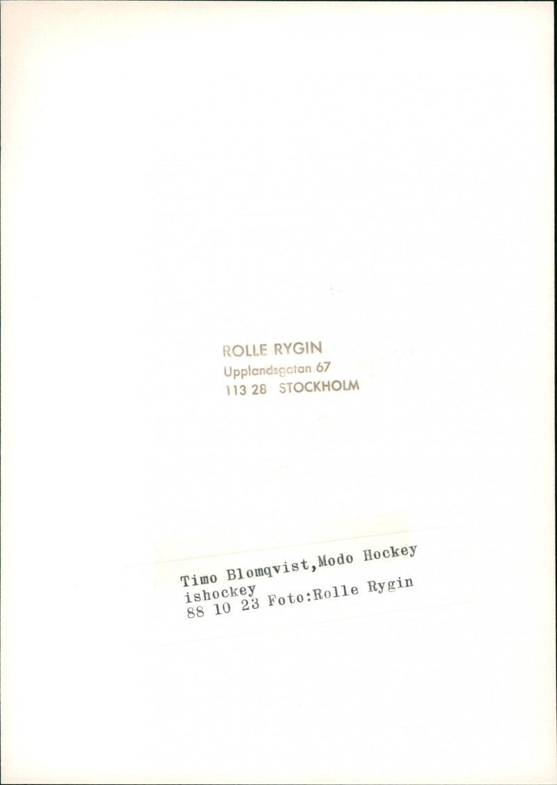 Timo Blomqvist - Vintage Photograph
