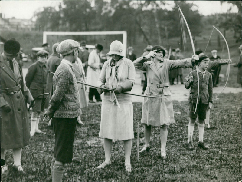 From the archery competitions around 1929-1930 - Vintage Photograph