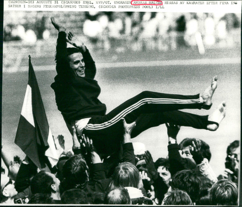 AndrÃ¡s BalczÃ³ is celebrated - Vintage Photograph