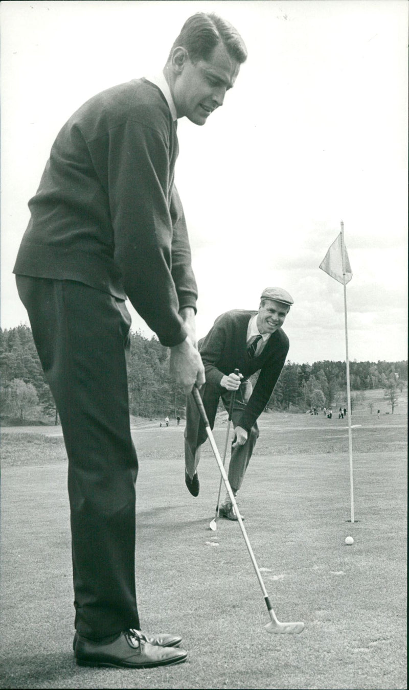 Corps Golf Player, Jacob Palmstierna and Staffan Burenstam Linder - Vintage Photograph