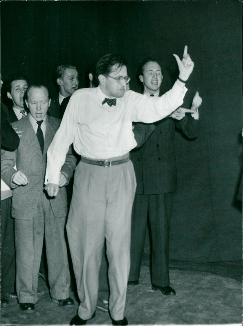 The Lundaspexare rehearse at the Concert Hall - Vintage Photograph