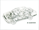 Line Drawing Of Volkswagen Santana - Vintage Photograph